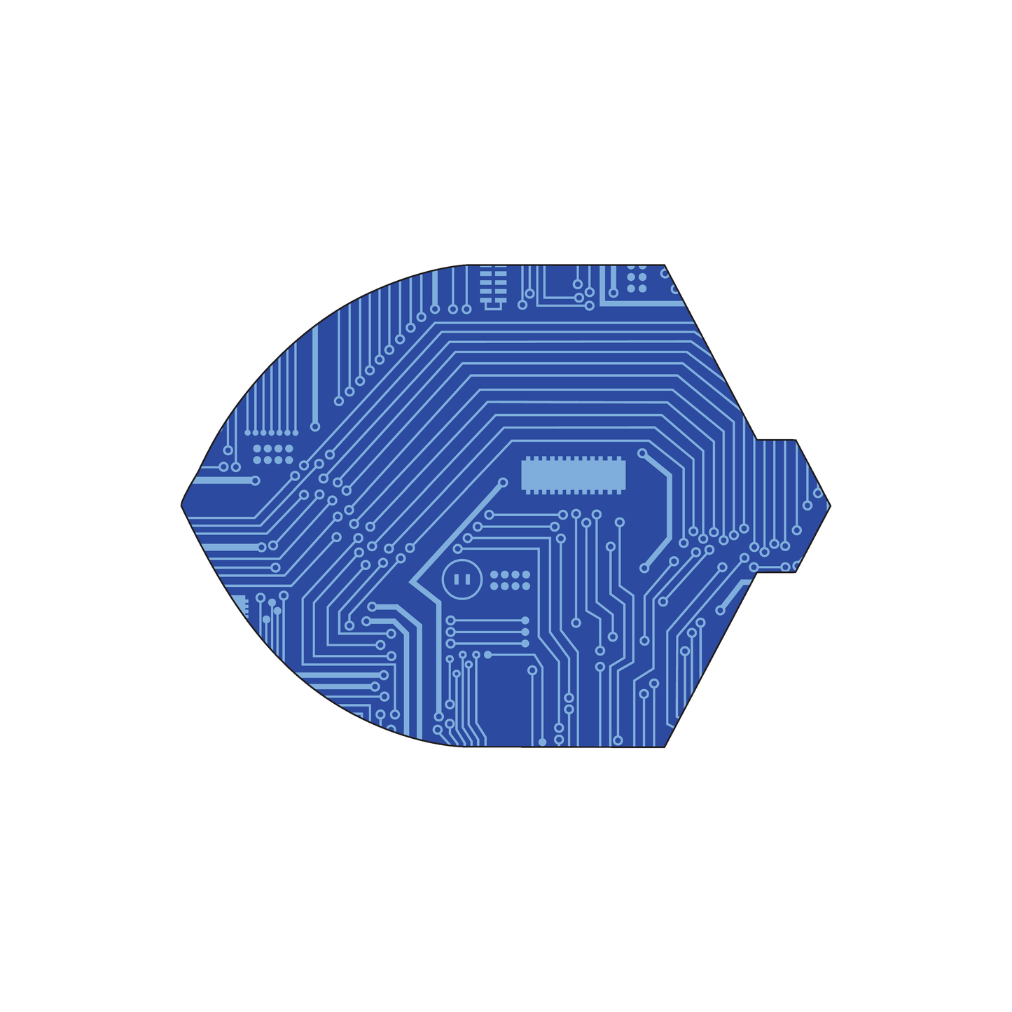 Custom Plastic 3.3" x 2.45" Shield Shape Cards
