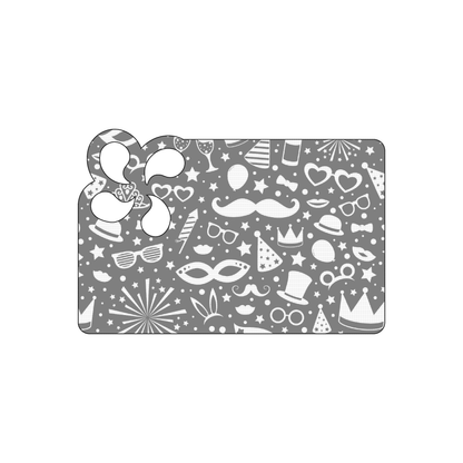 Custom Plastic 3.375" x 2.25" Cards with 4 Punch-Out Water Drops