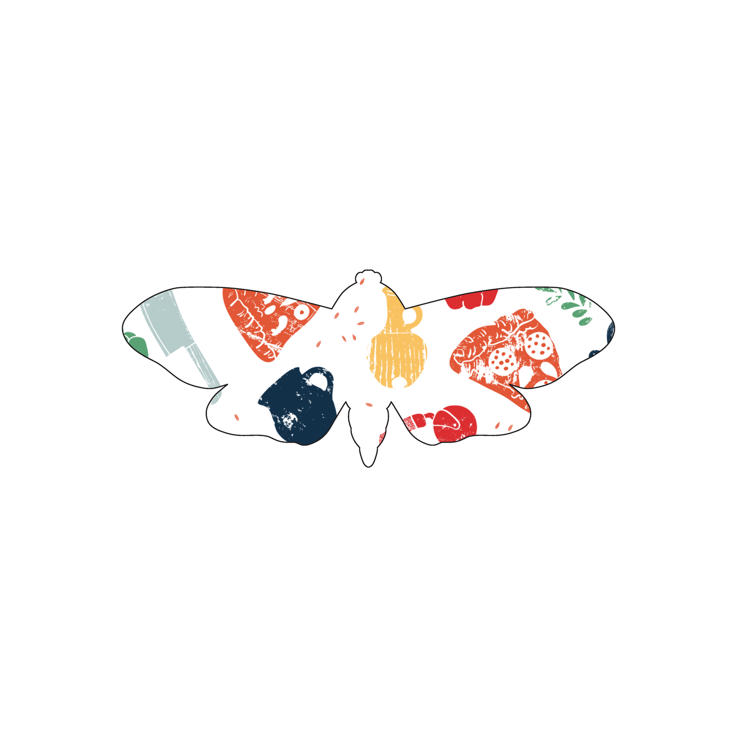 Custom Plastic 3.5" x 1.4" Moth Shape Cards