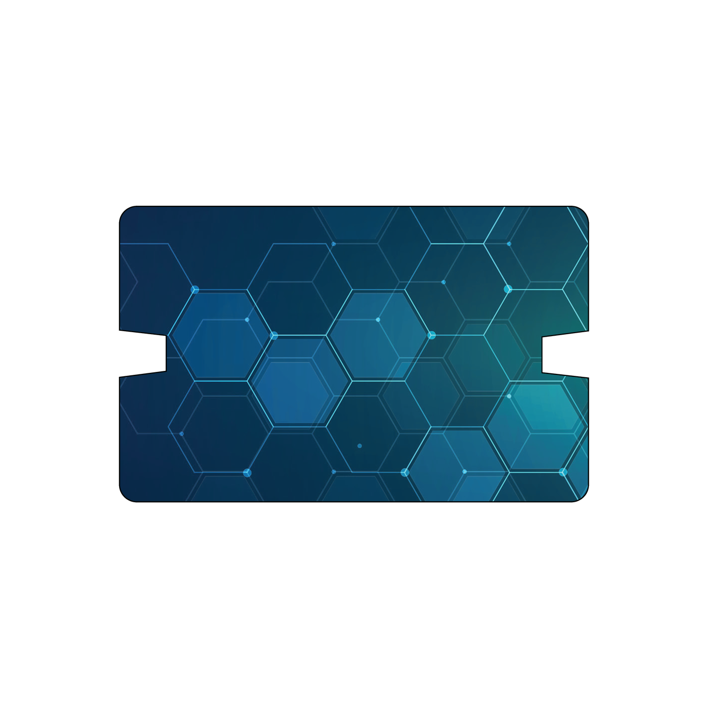 Custom Plastic 3.375" x 2.125" Cards with Two Notches