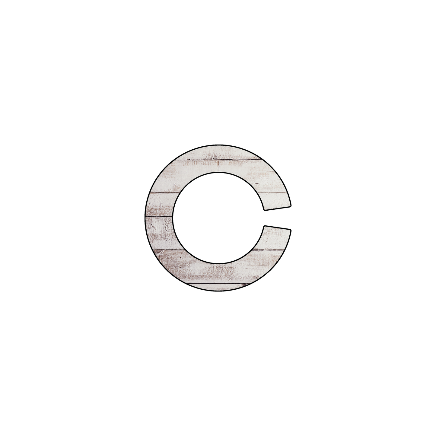 Custom Plastic 1" x 1" Circle C