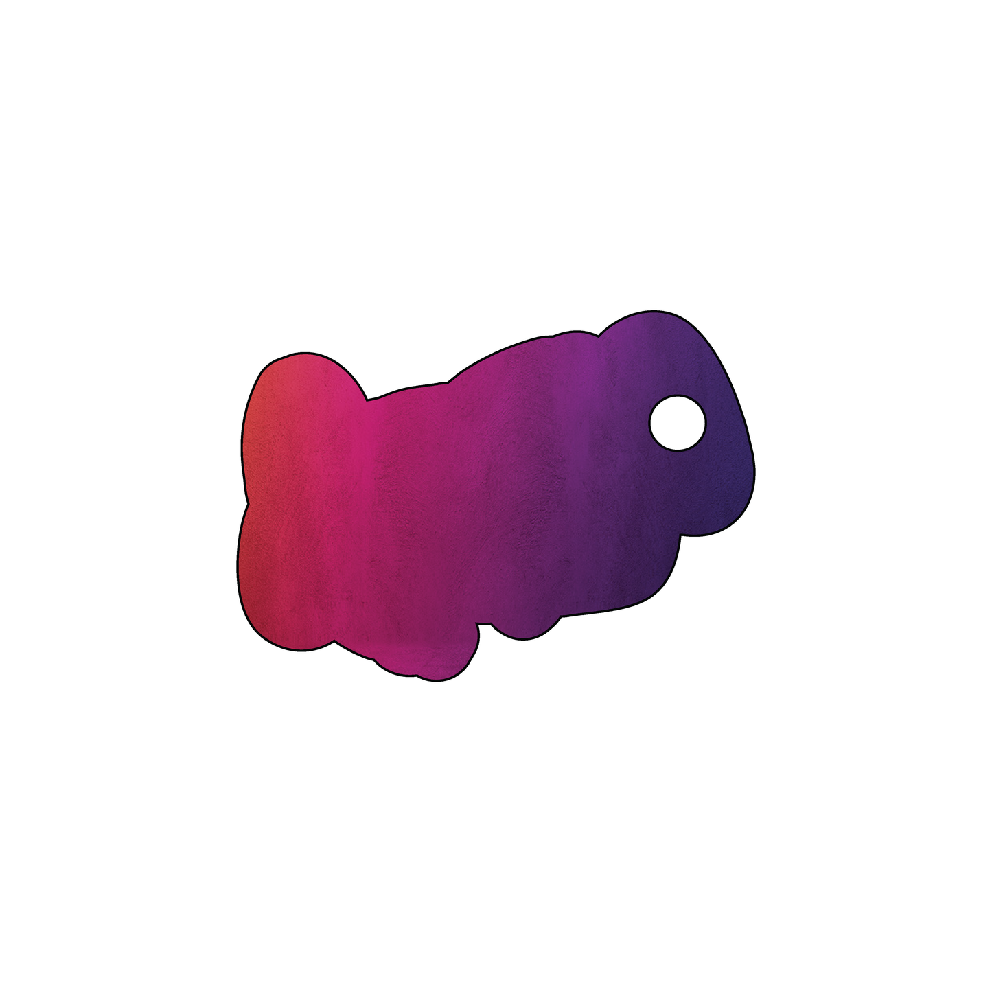 Custom Plastic 1.75" x 1.25" Character Shape Key Tags