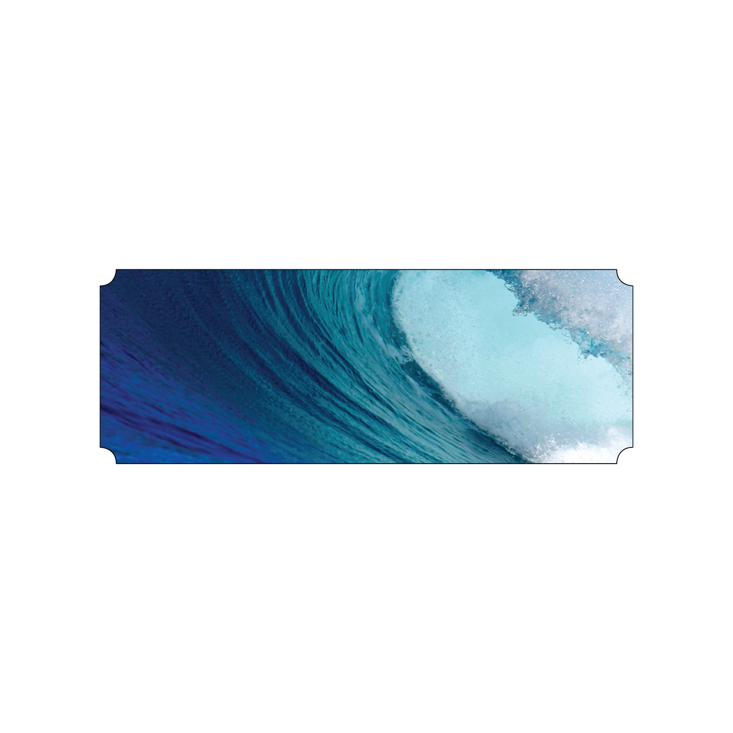 Custom Plastic 5.5" x 2" Long Ticket Shape Cards