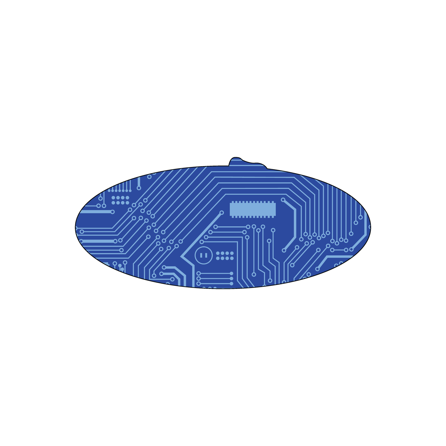 Custom Plastic 3.375" x 1.5" Oval Cards