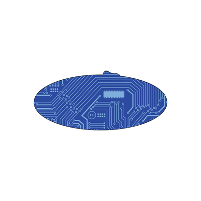 Custom Plastic 3.375" x 1.5" Oval Cards