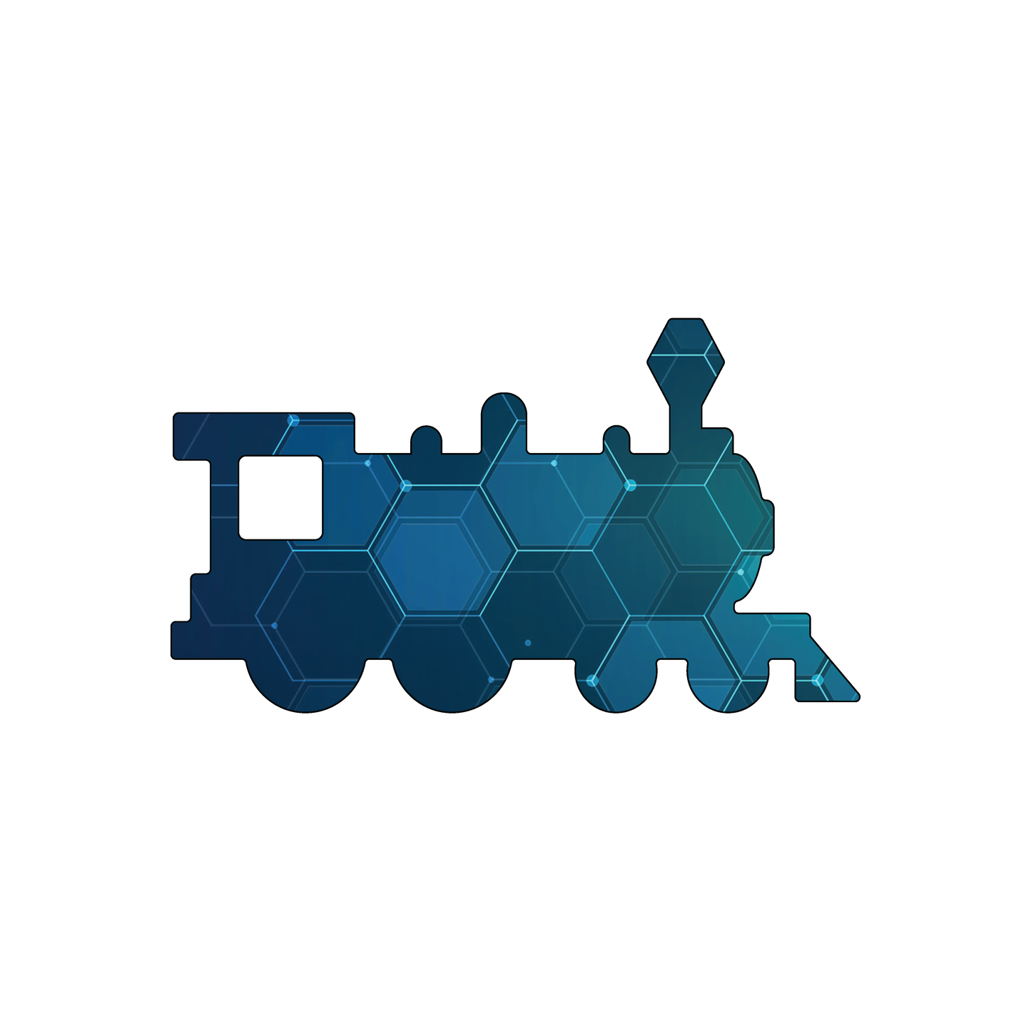 Custom Plastic 3.5" x 2" Train Shape Cards