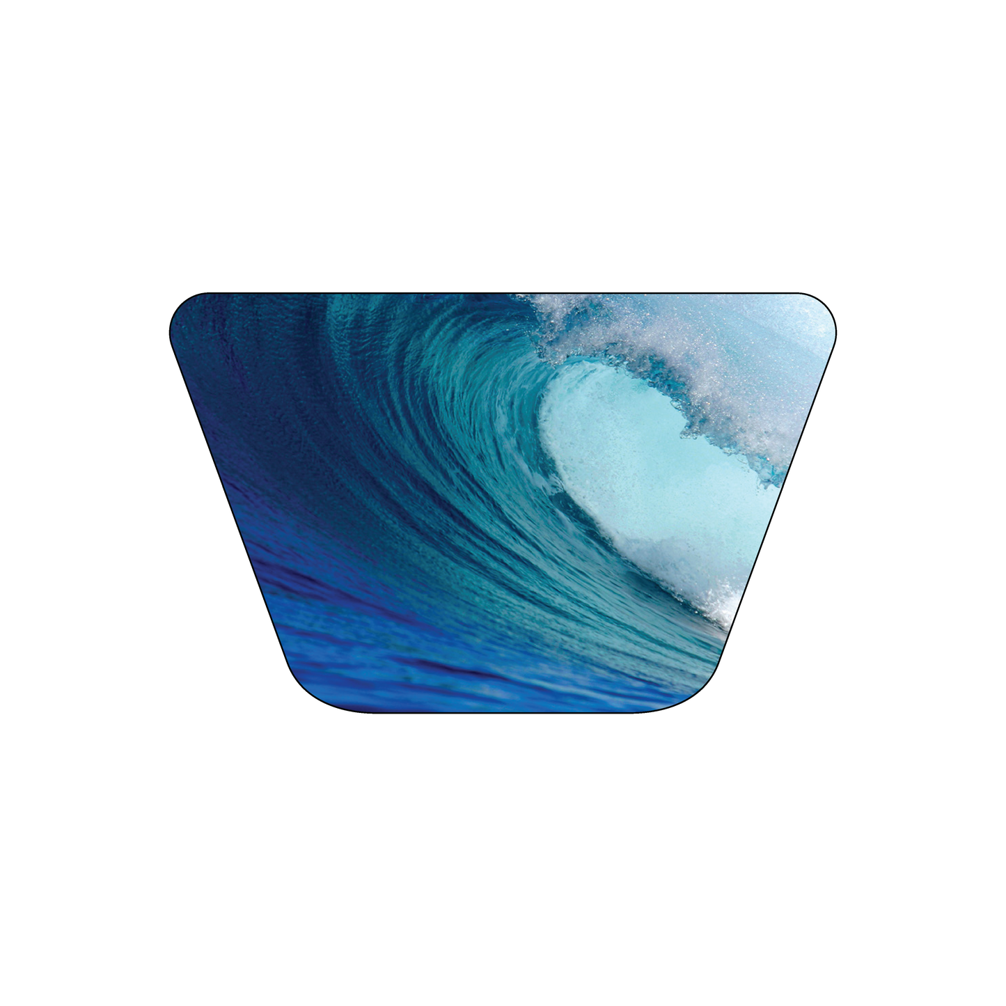 Custom Plastic 3.375" x 2.125" Rounded Trapezoid Cards