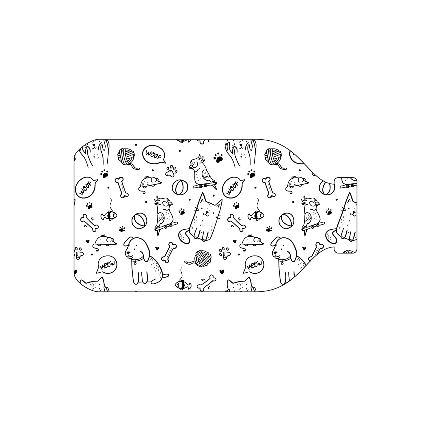 Custom Plastic 3.25" x 1.75" Bottle Shape Cards
