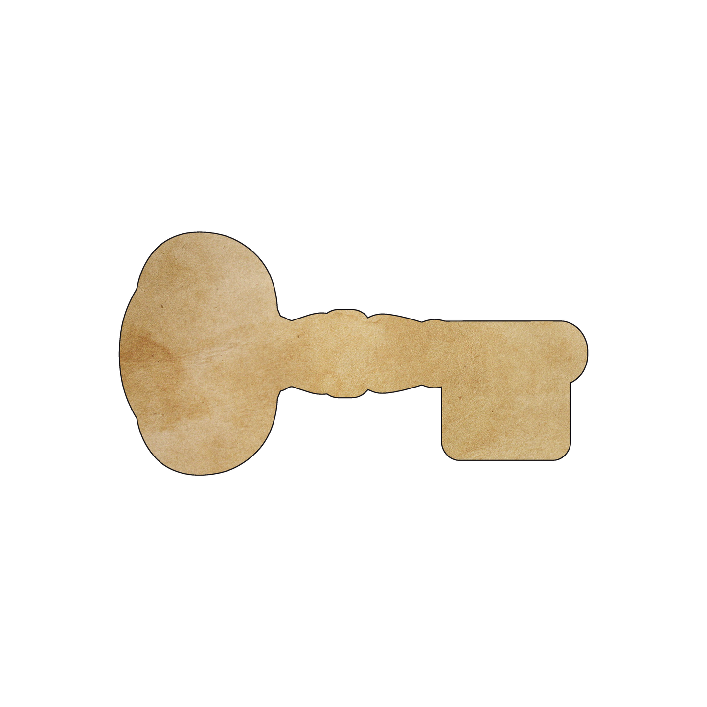 Custom Plastic 3.375" x 1.75" Key Shape Cards