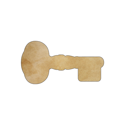 Custom Plastic 3.375" x 1.75" Key Shape Cards