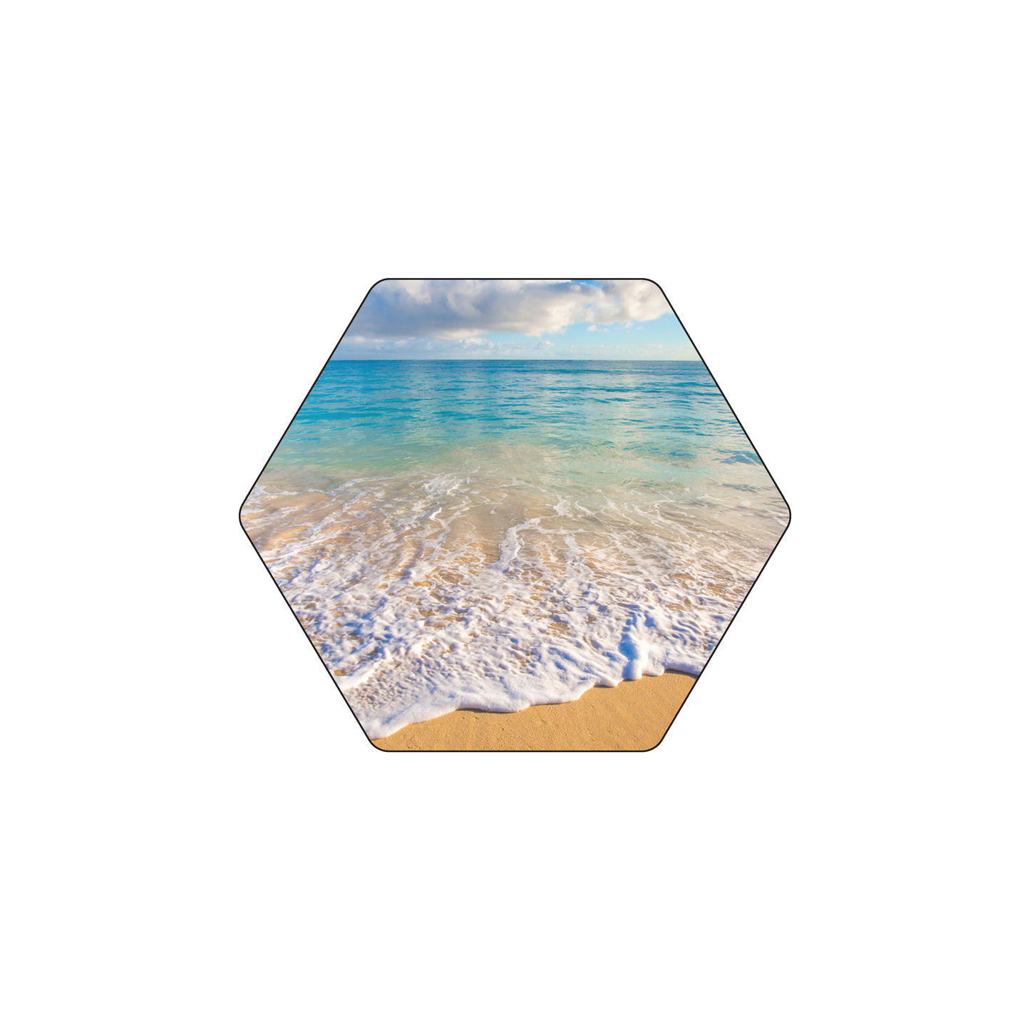 Custom Plastic 2.16" x 2.52" Hexagon Shape Cards