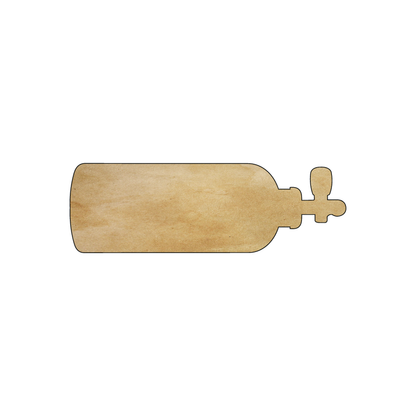 Custom Plastic 1.1" x 3.4" Oxygen Tank Shape Cards