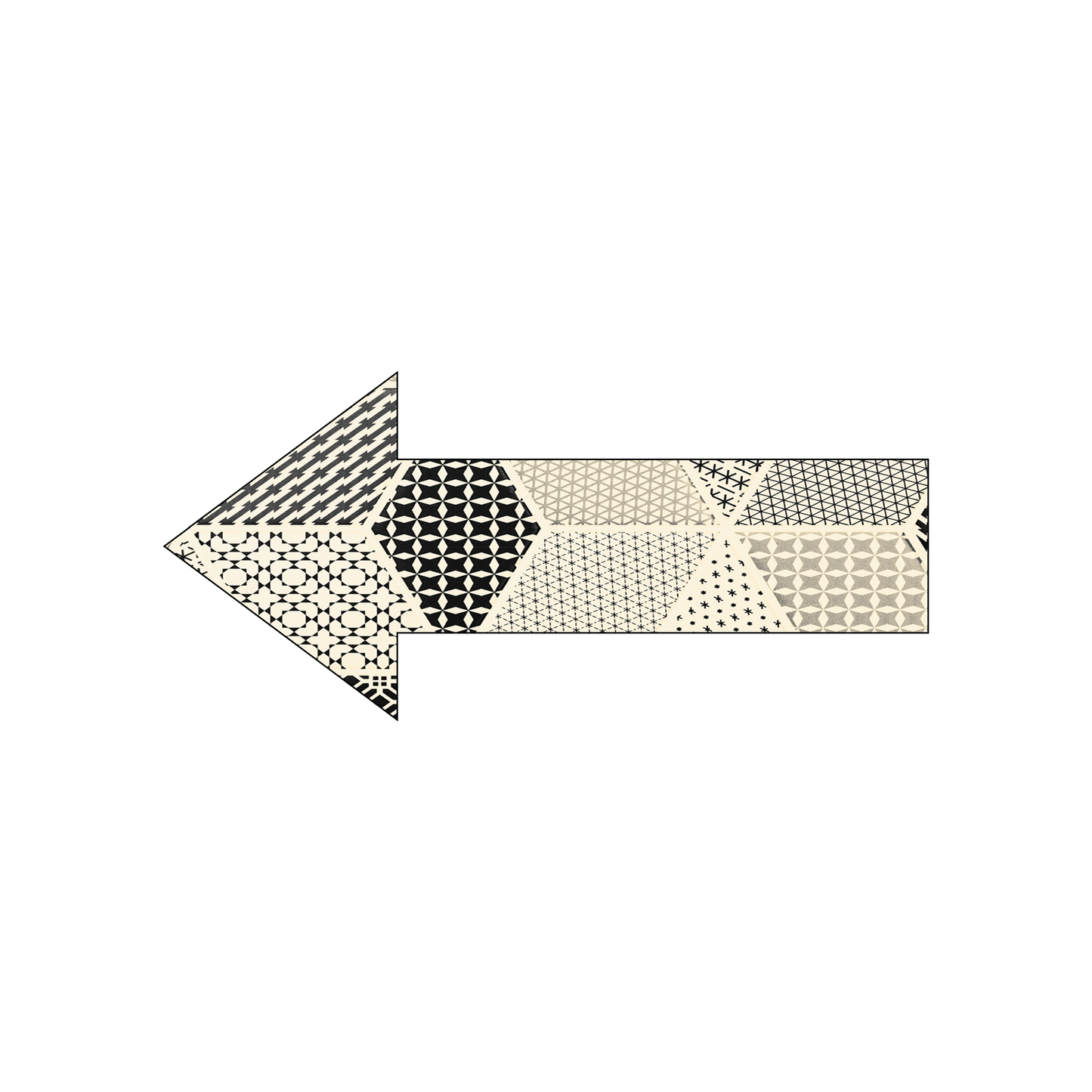 Custom Plastic 4.4" x 2" Arrow Cards