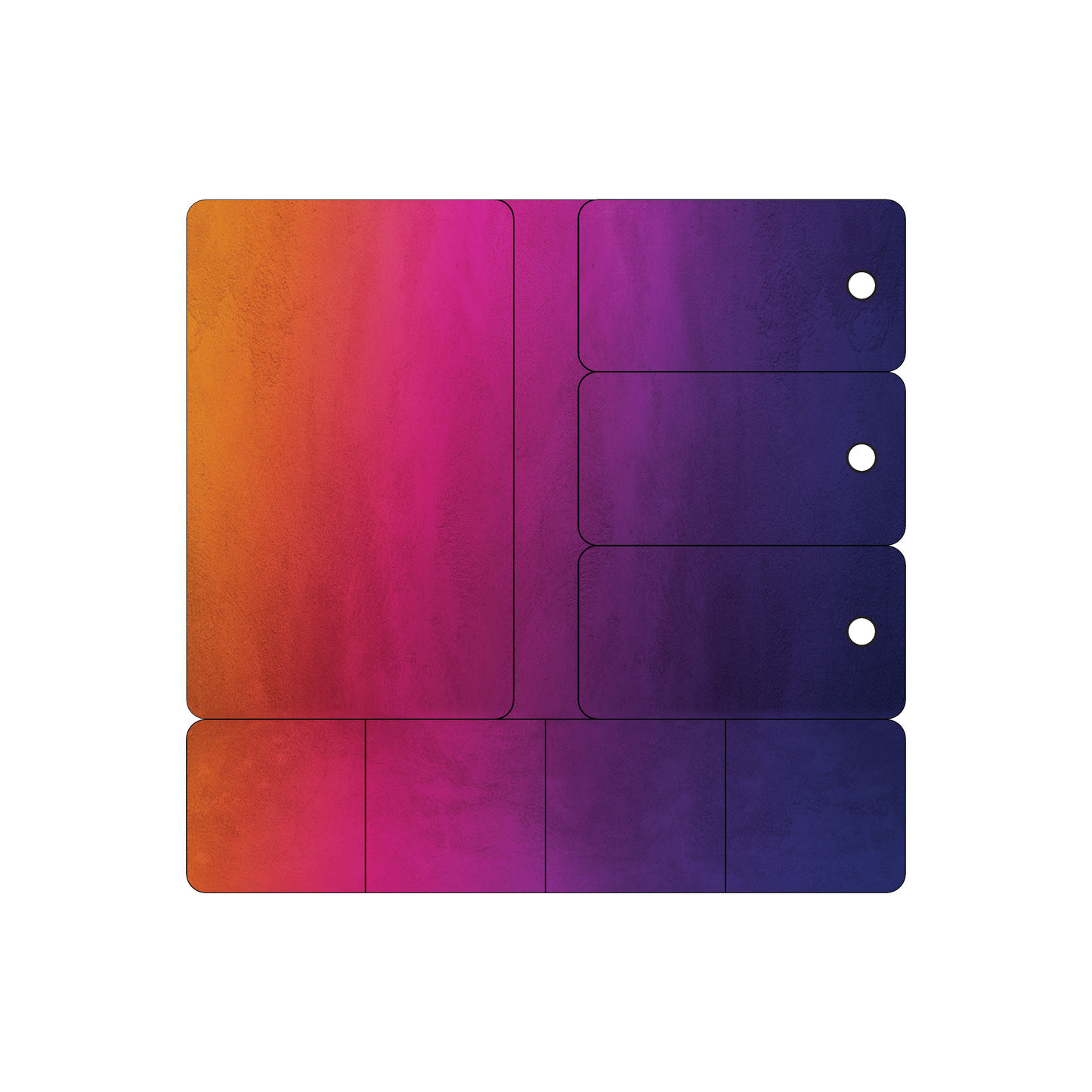 Custom Plastic Card, Four Tab, and Three Key Tag Combo