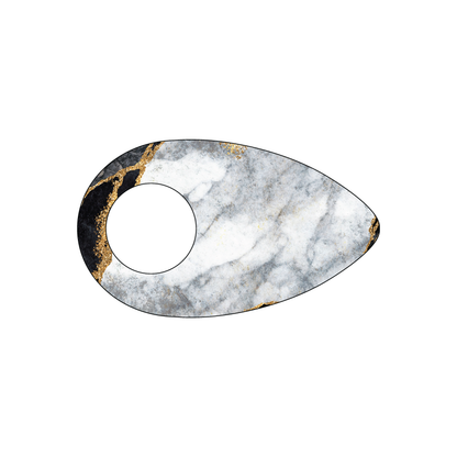 Custom Plastic 3.35" x 1.97" Teardrop Shape with Hole