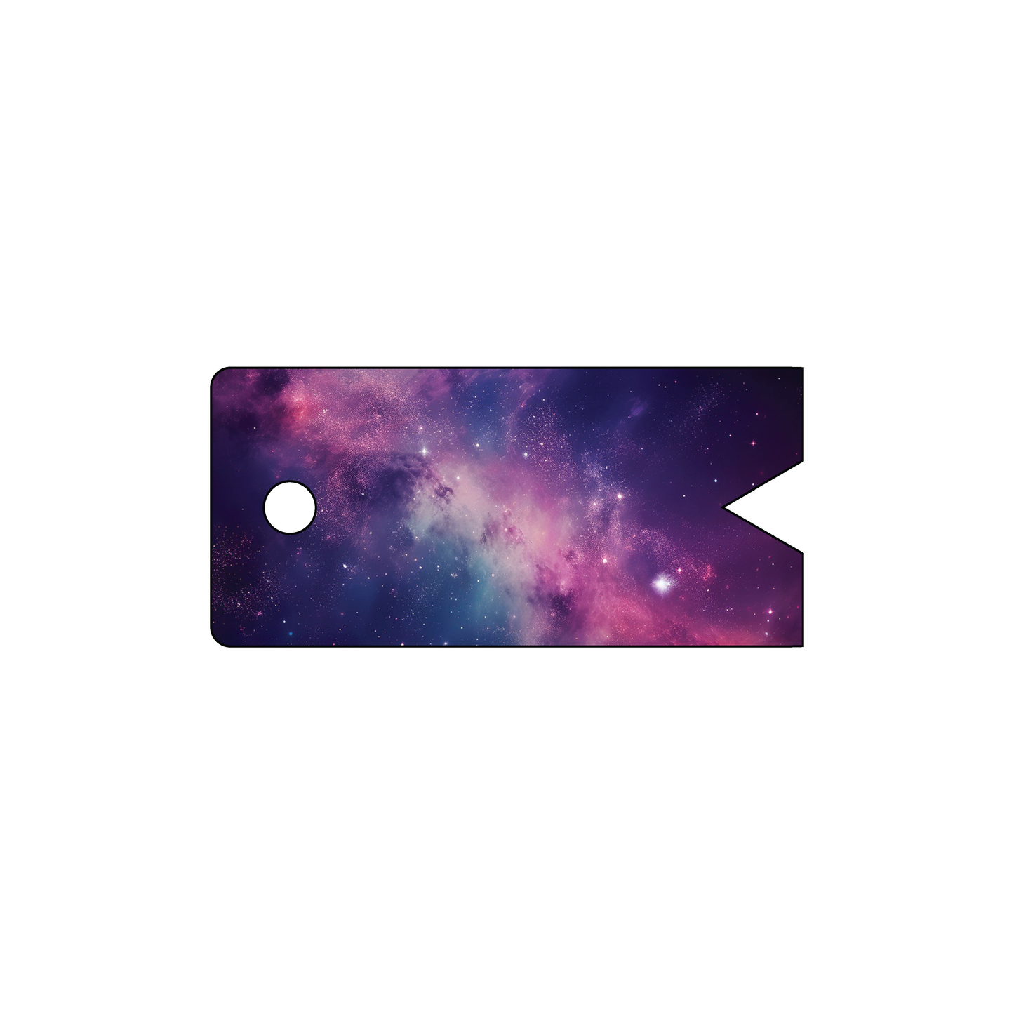 Custom Plastic 2.125" x 1" Triangle Cut-Out Key Tags