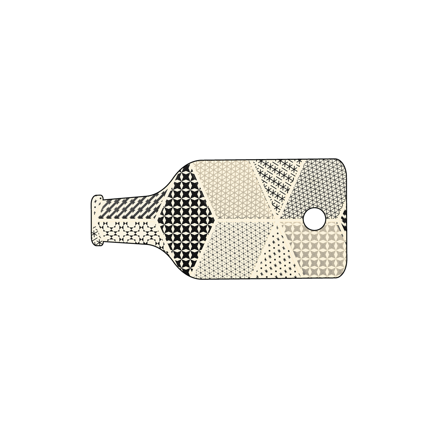 Custom Plastic 2.125" x 1" Bottle Shape Key Tags