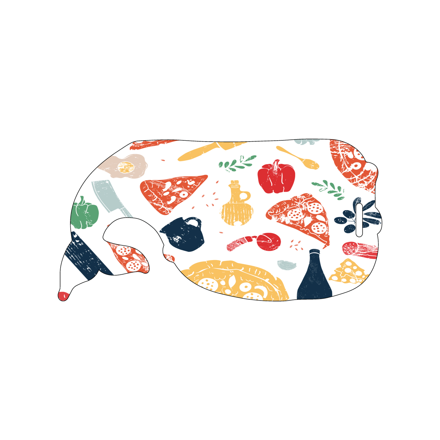 Custom Plastic 3" x 6" Whale Shape Luggage Tags