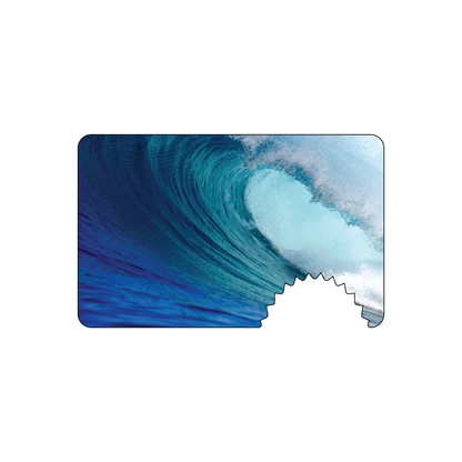 Custom Plastic 3.375" x 2.125" Shark Bite Cut-Out Cards