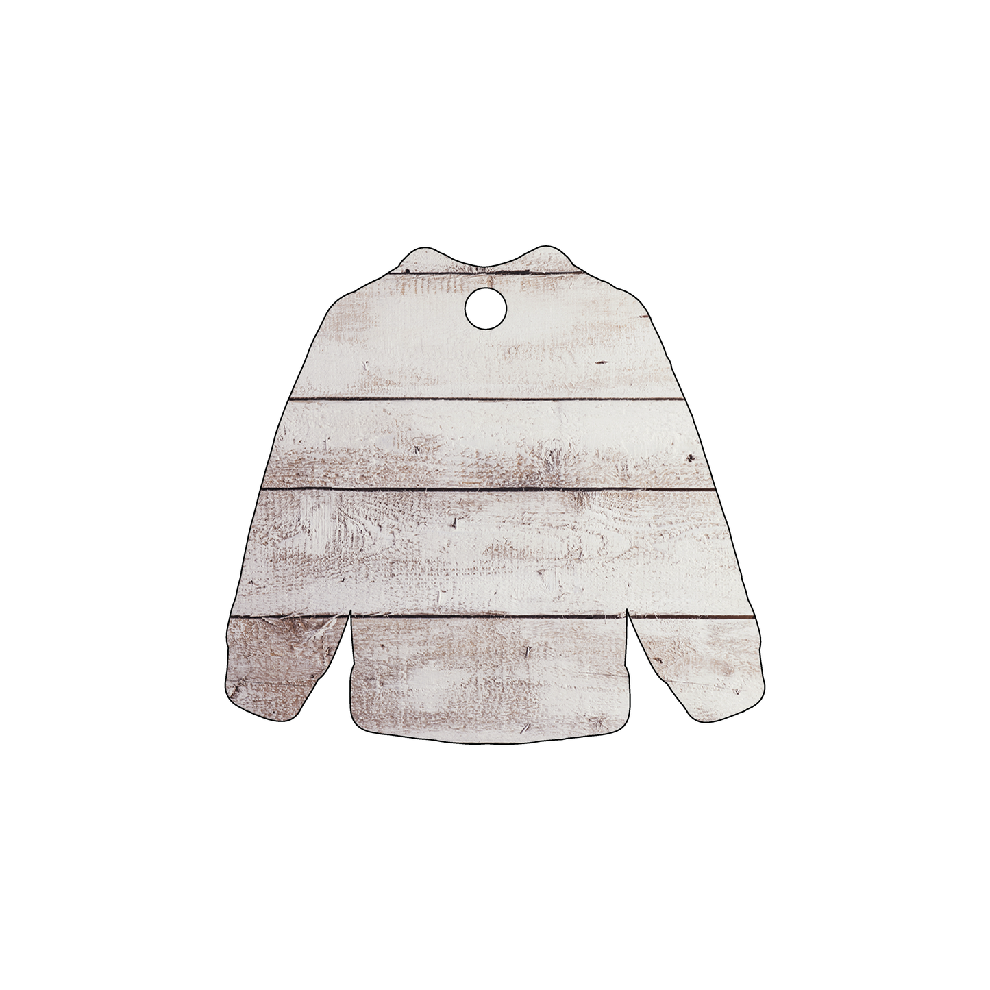 Custom Plastic 3.25" x 3" Sweater Shape Tags