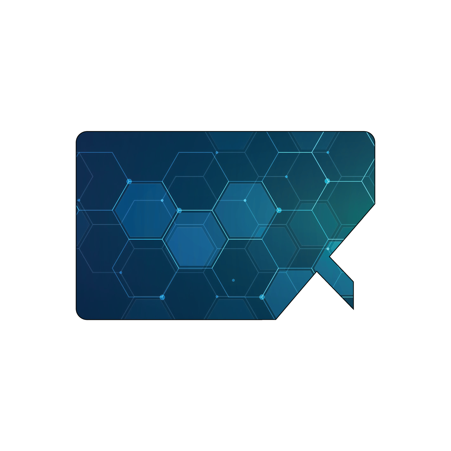 Custom Plastic 2.125" x 3.375" Speech Bubble Cards
