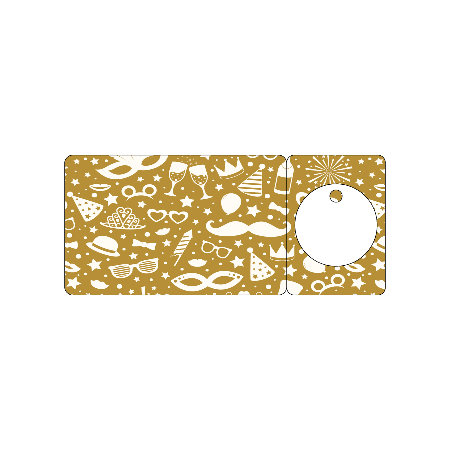 Custom Plastic Cards with Breakaway Punch-Out Circle Key Tag Combo