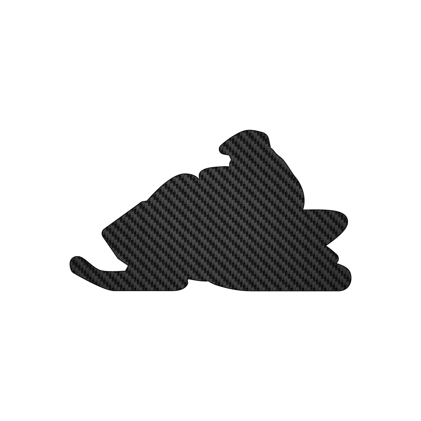 Custom Plastic 3.5" x 2" Snowmobile Shape Cards