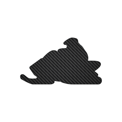 Custom Plastic 3.5" x 2" Snowmobile Shape Cards