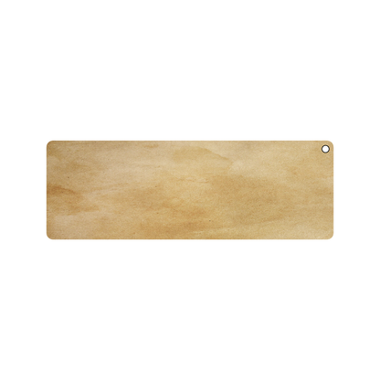 Custom Plastic 7.25" x 2.5" Long Signage with Corner Hole