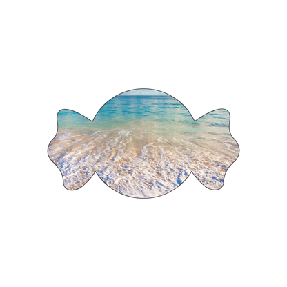 Custom Plastic 3.5" x 2" Candy Shape Cards