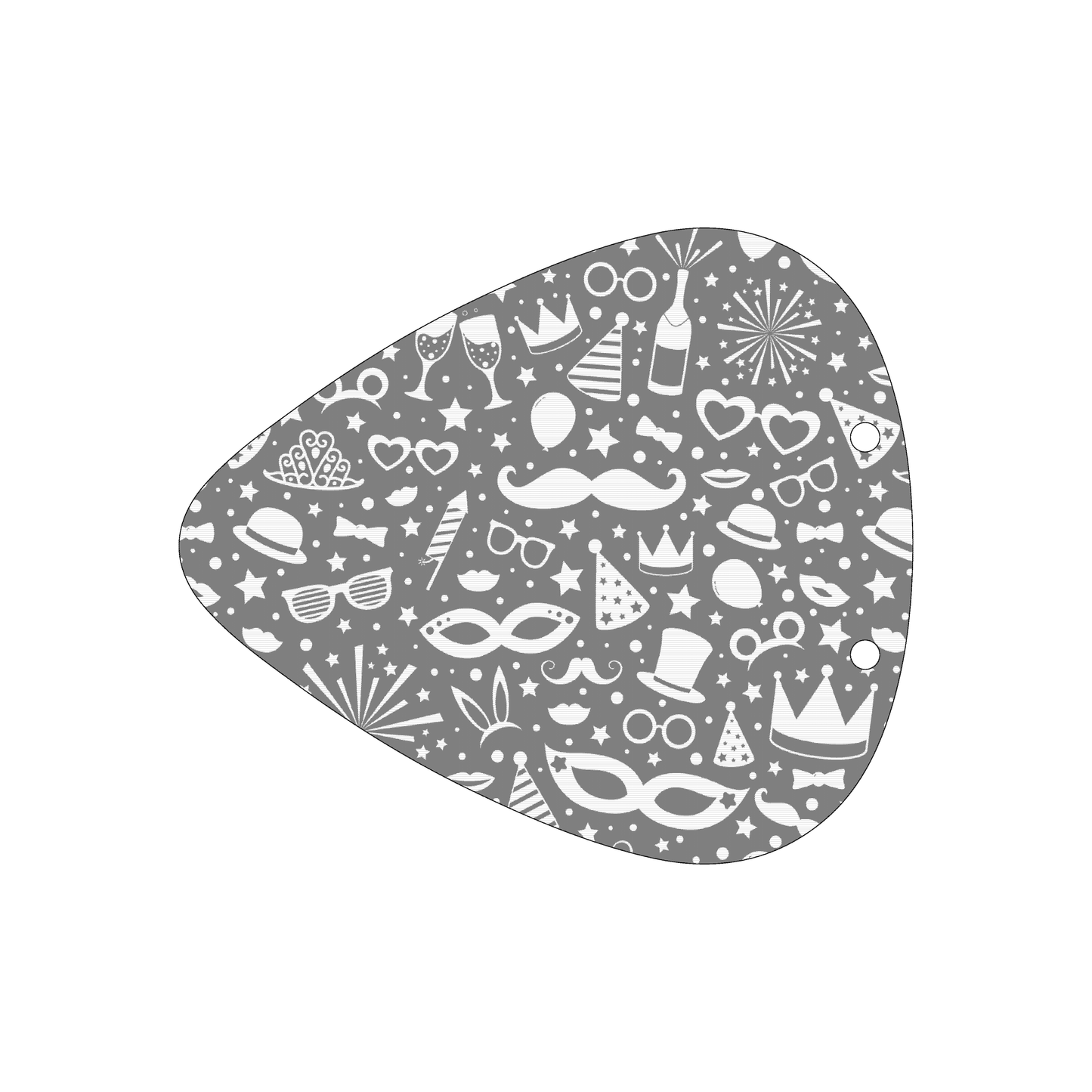 Custom Plastic 7.5" x 6.5" Guitar Pick Shape Menu