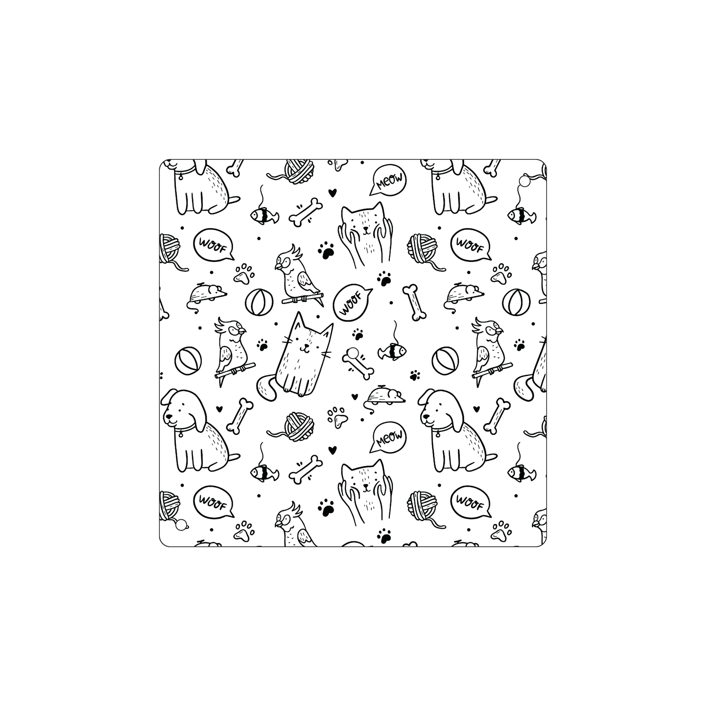 Custom Plastic 4.735" x 4.735" Square Cards with Diagonal Holes