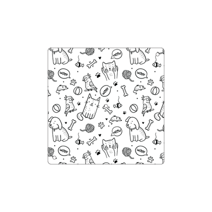 Custom Plastic 4.735" x 4.735" Square Cards with Diagonal Holes