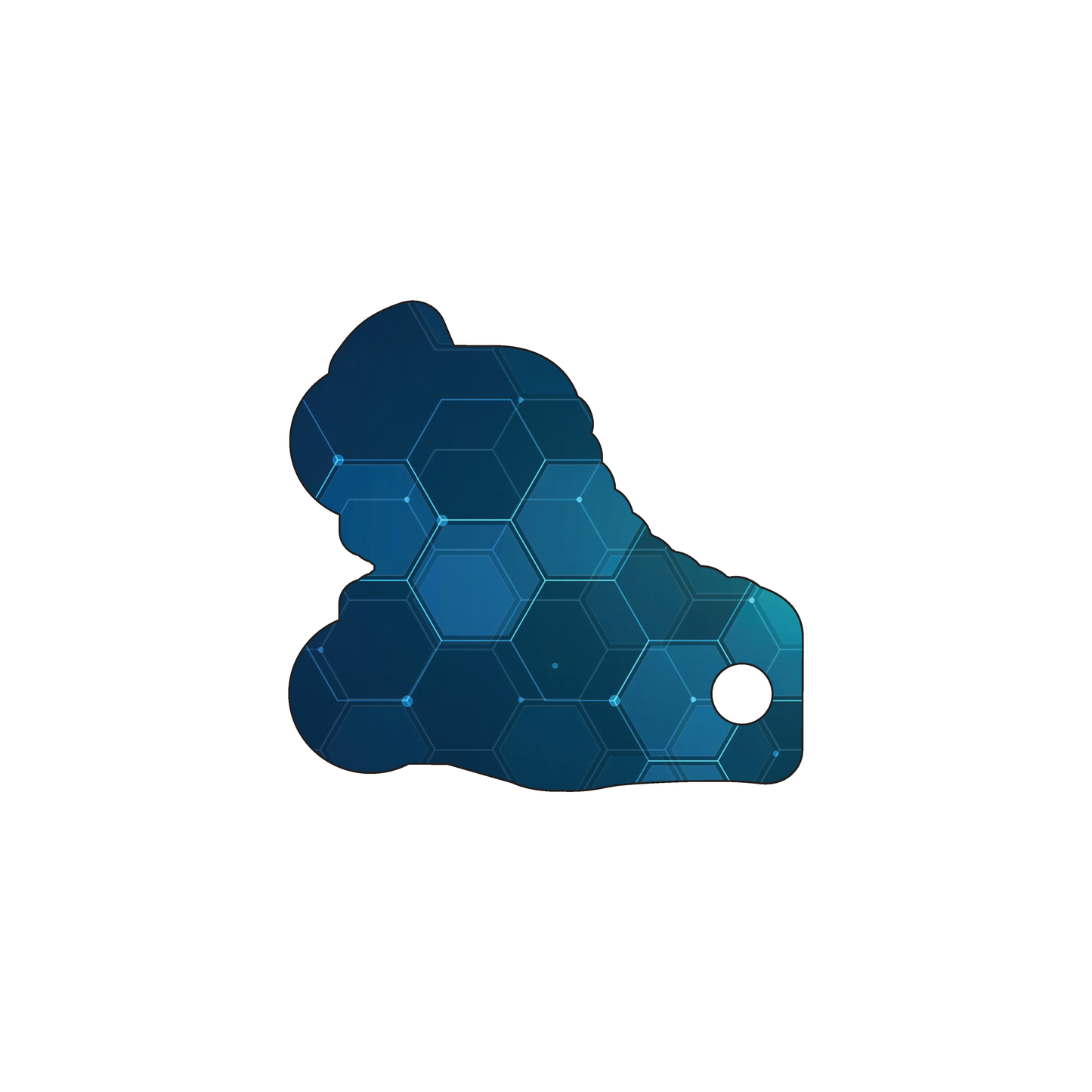 Custom Plastic 2" x 2.1" Roller Skate Shape Key Tags
