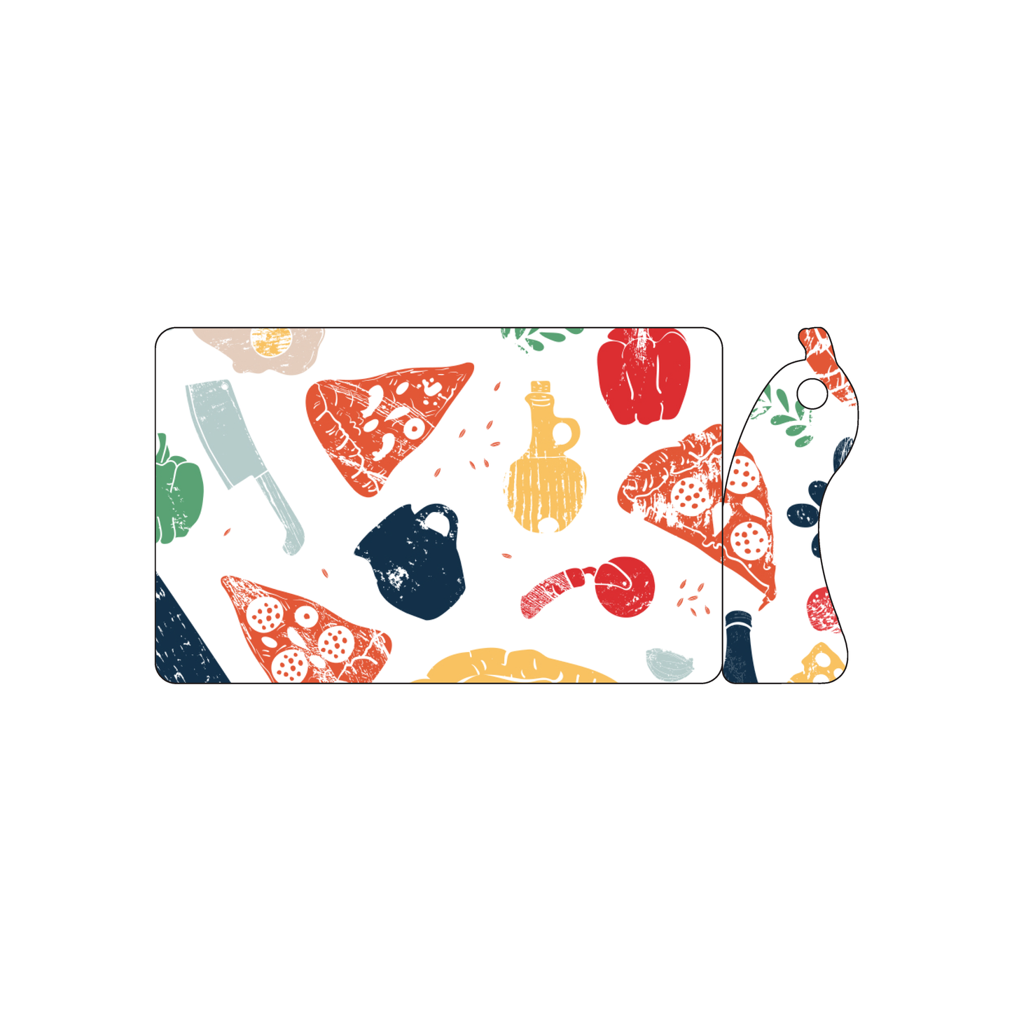 Custom Plastic 4.2" x 2.125" Card and Jalapeno Shaped Key Tag Combo