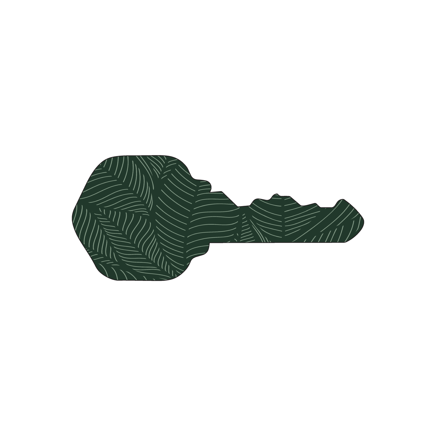 Custom Plastic 3.5" x 1.5" Key Shape Cards