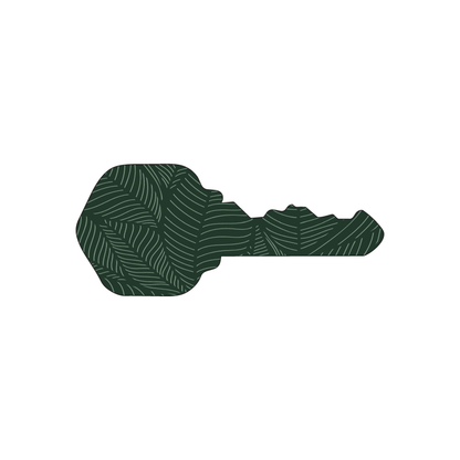 Custom Plastic 3.5" x 1.5" Key Shape Cards