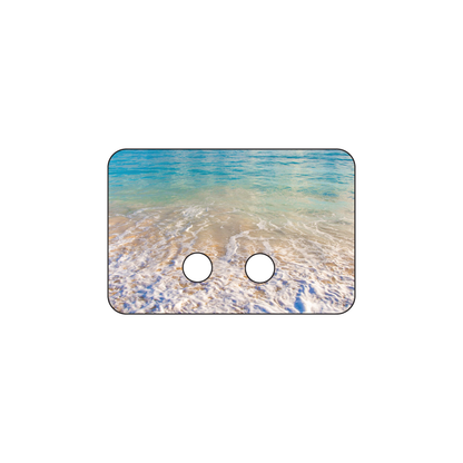Custom Plastic 1.687" x 1.125" Small Rectangle with Two Holes Tags