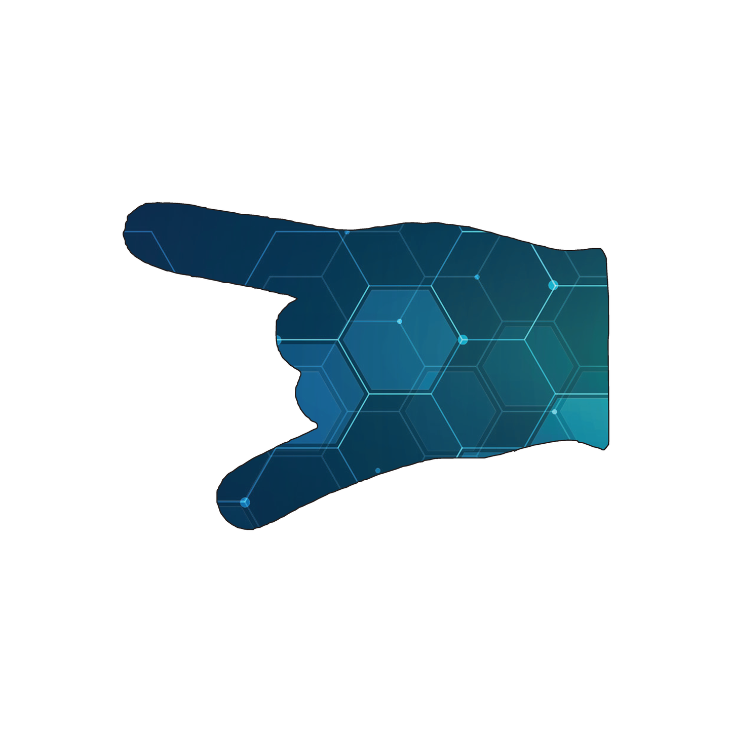 Custom Plastic 3.375" x 2.27" Hand Shape Cards