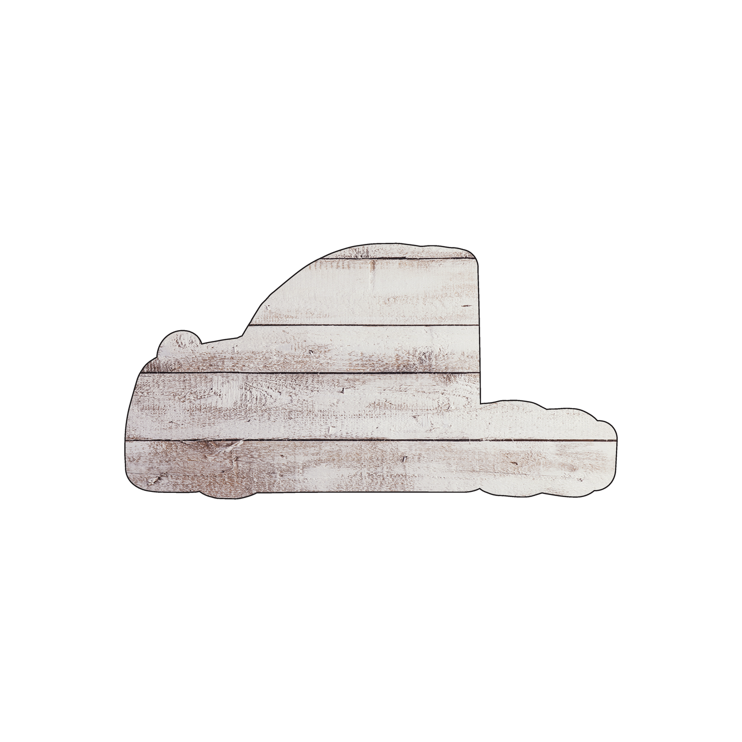 Custom Plastic 3.375" x 1.75" Semi Truck Shape Cards
