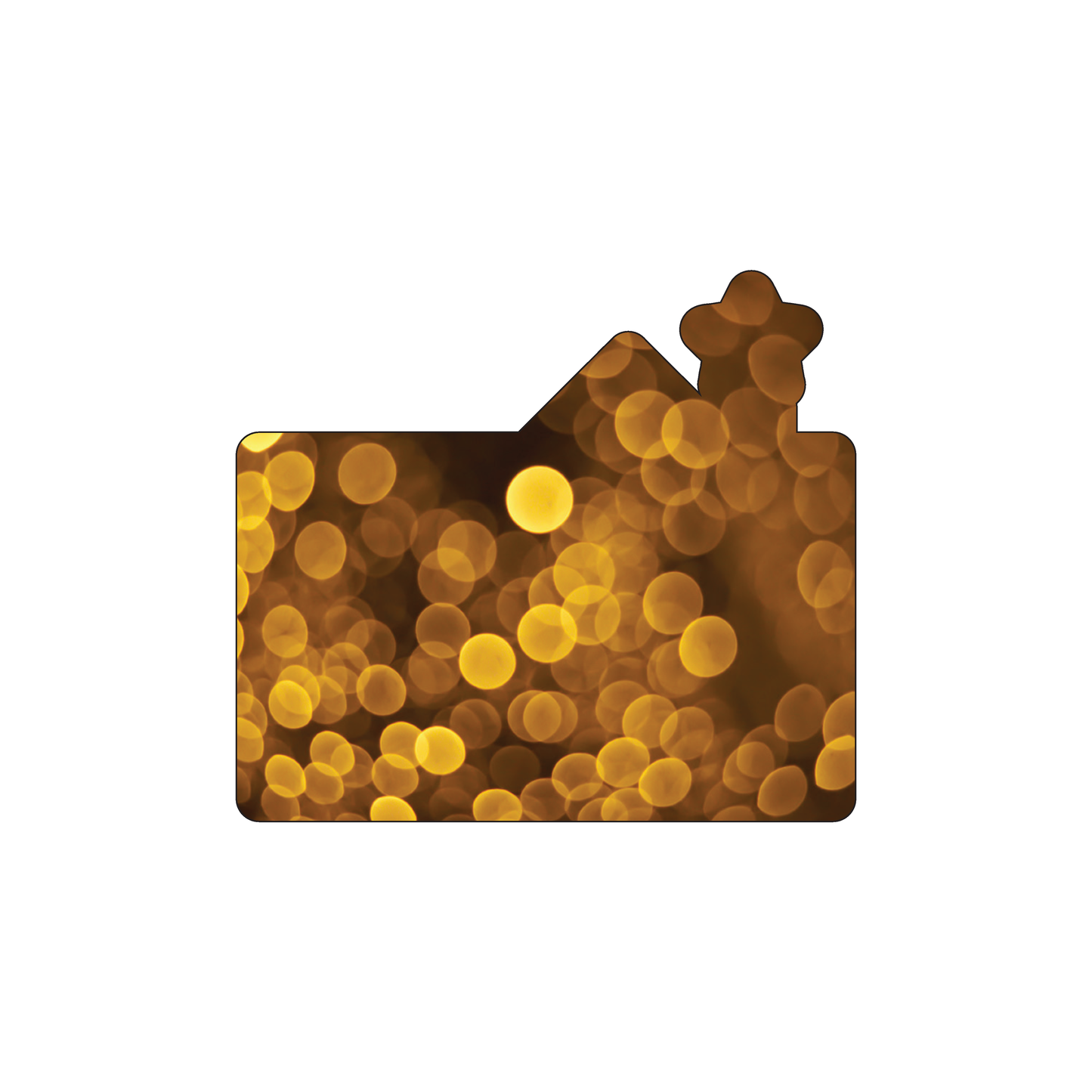 Custom Plastic 3.375" x 3" House Shape Cards