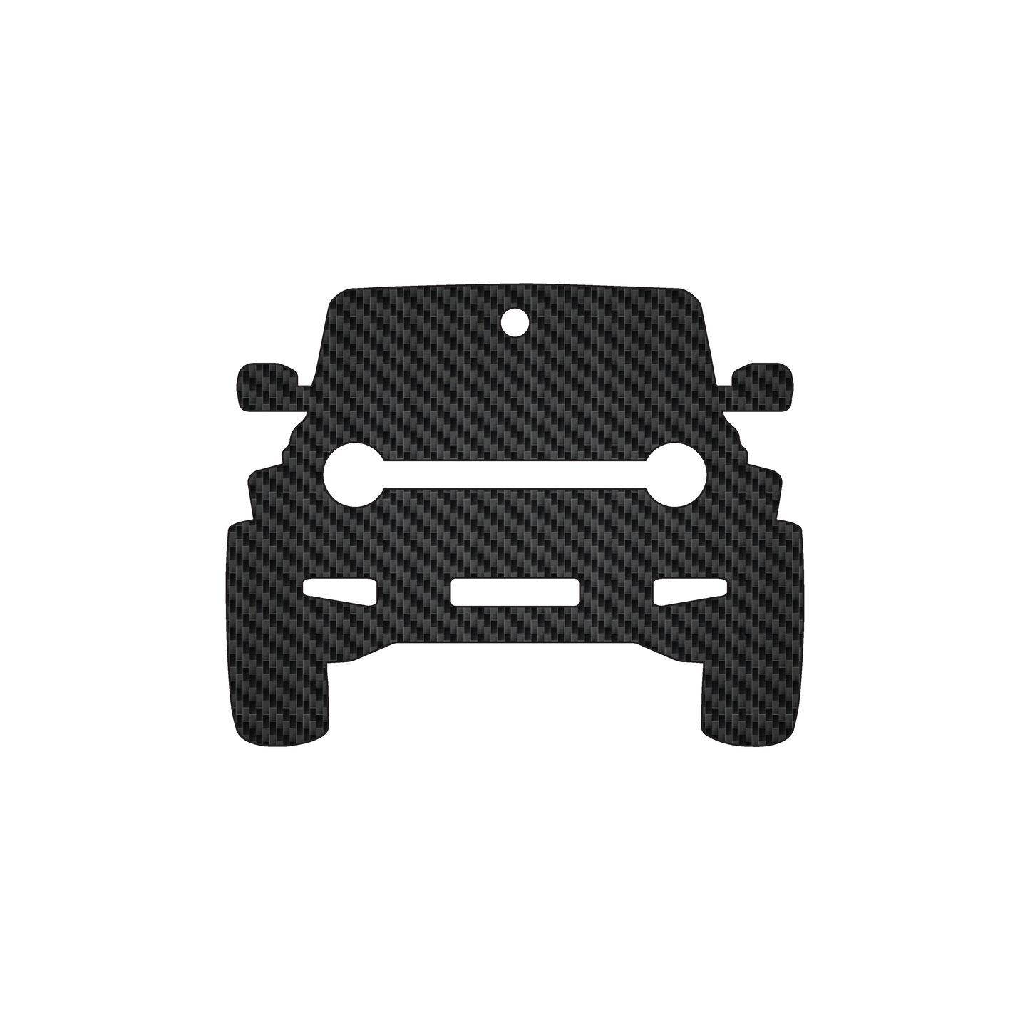 Custom Plastic 2.5" x 2" Jeep shape Key Tags