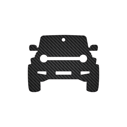 Custom Plastic 2.5" x 2" Jeep shape Key Tags