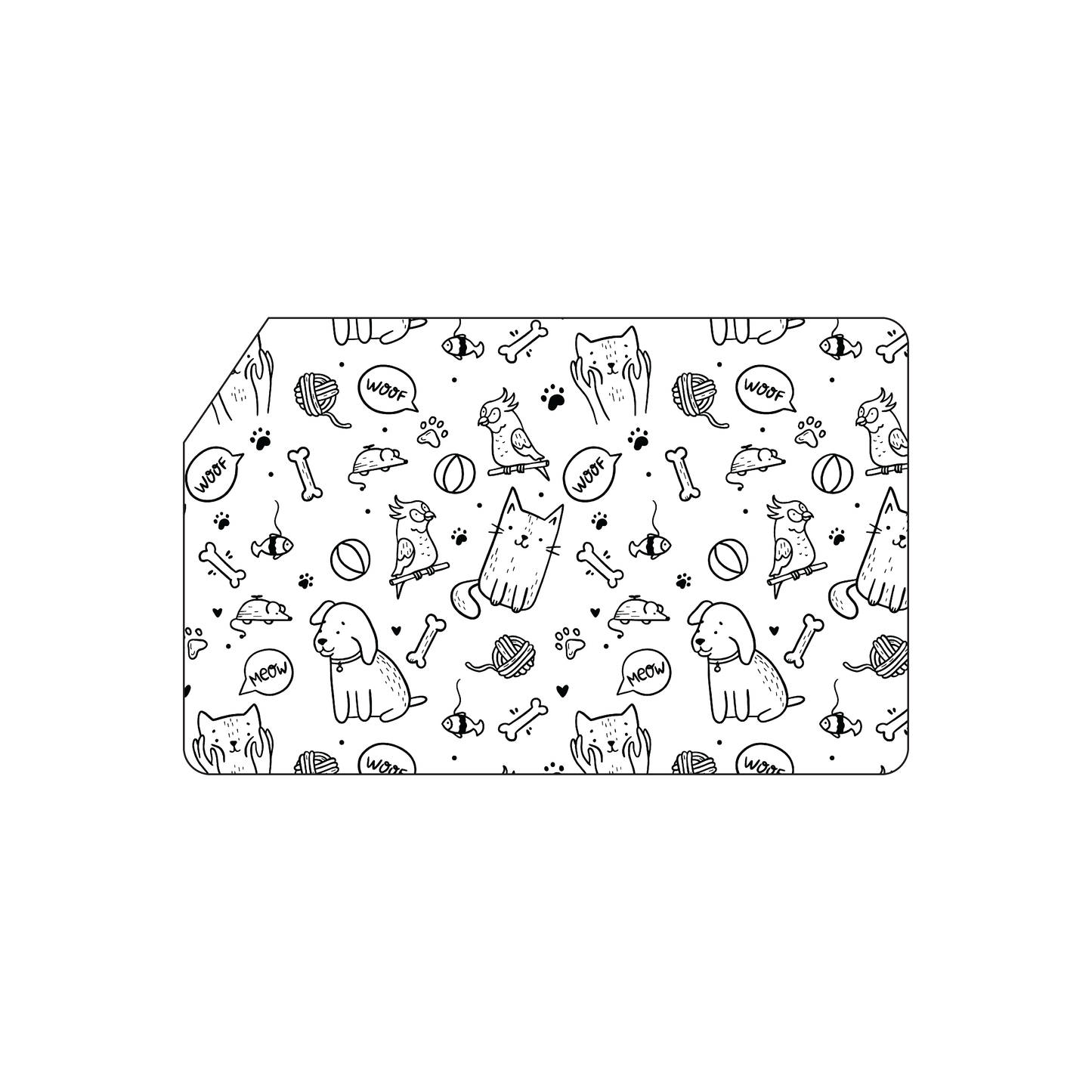 Custom Plastic 3.375" x 2.125" Clipped Corner Cards