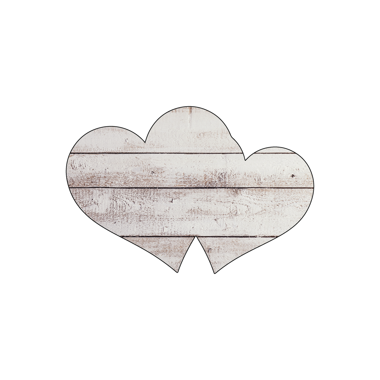 Custom Plastic 3.15" x 2.125" Two Heart Shape Cards