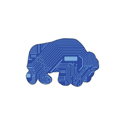 Custom Plastic 2.125" x 1.4" Buffalo Shape Cards