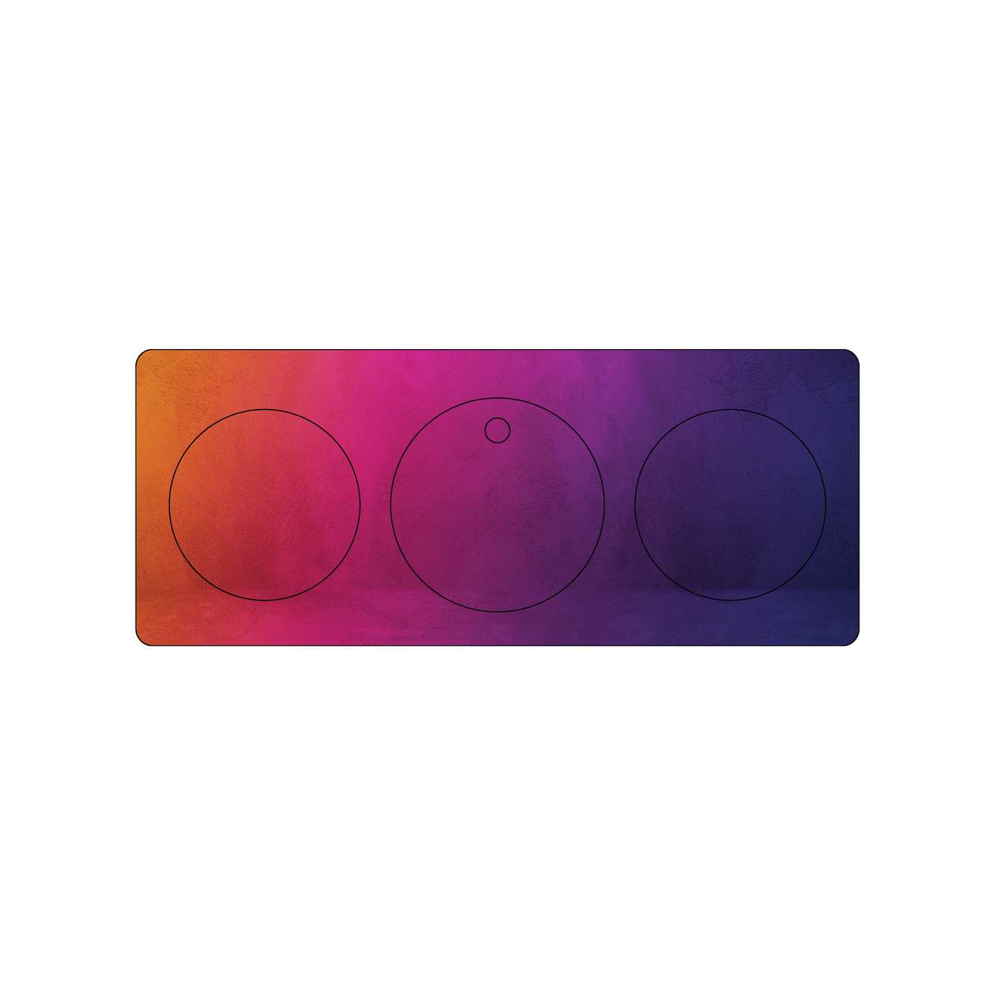 Custom Plastic 5.5" x 2.35" 3 Circle Punch-Out Key Tags Combo
