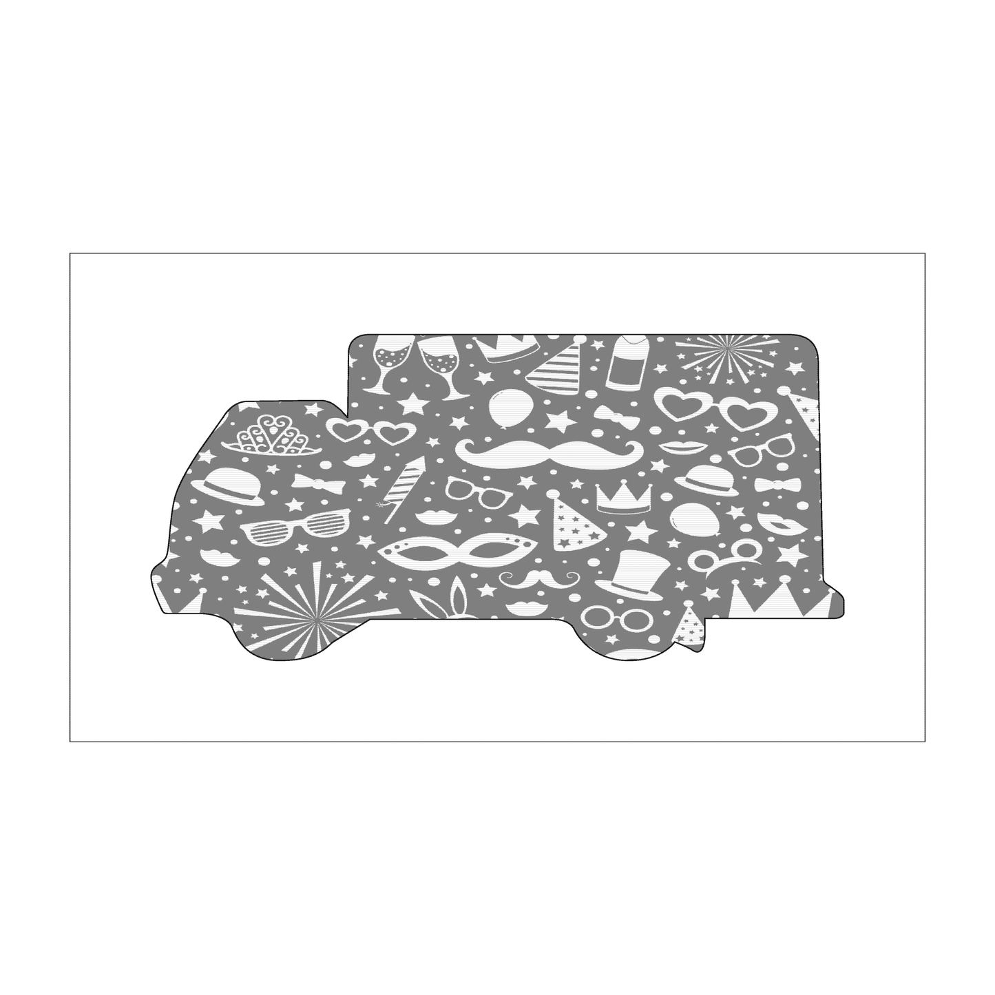 Custom Plastic 4.25" x 2" Truck Shape Cards