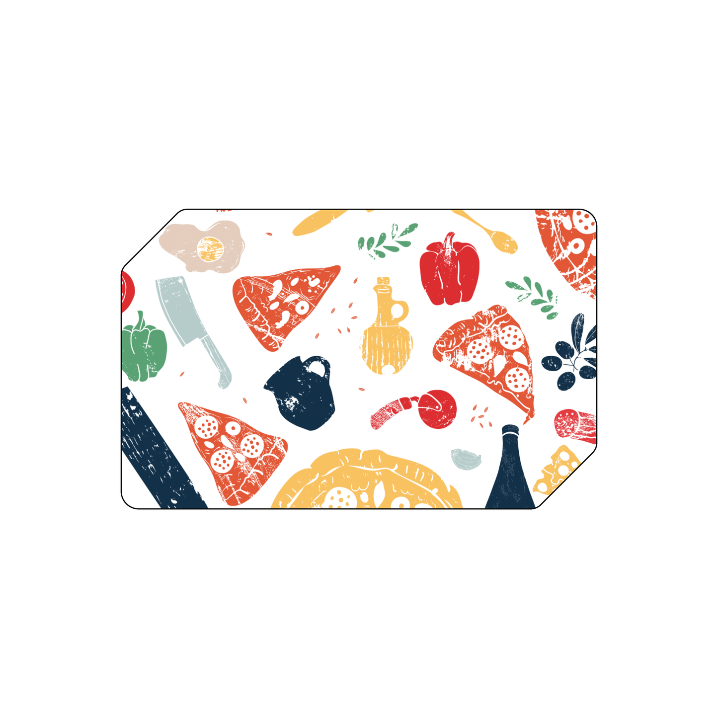 Custom Plastic 3.375" x 2.125" Two Clipped Corner Cards