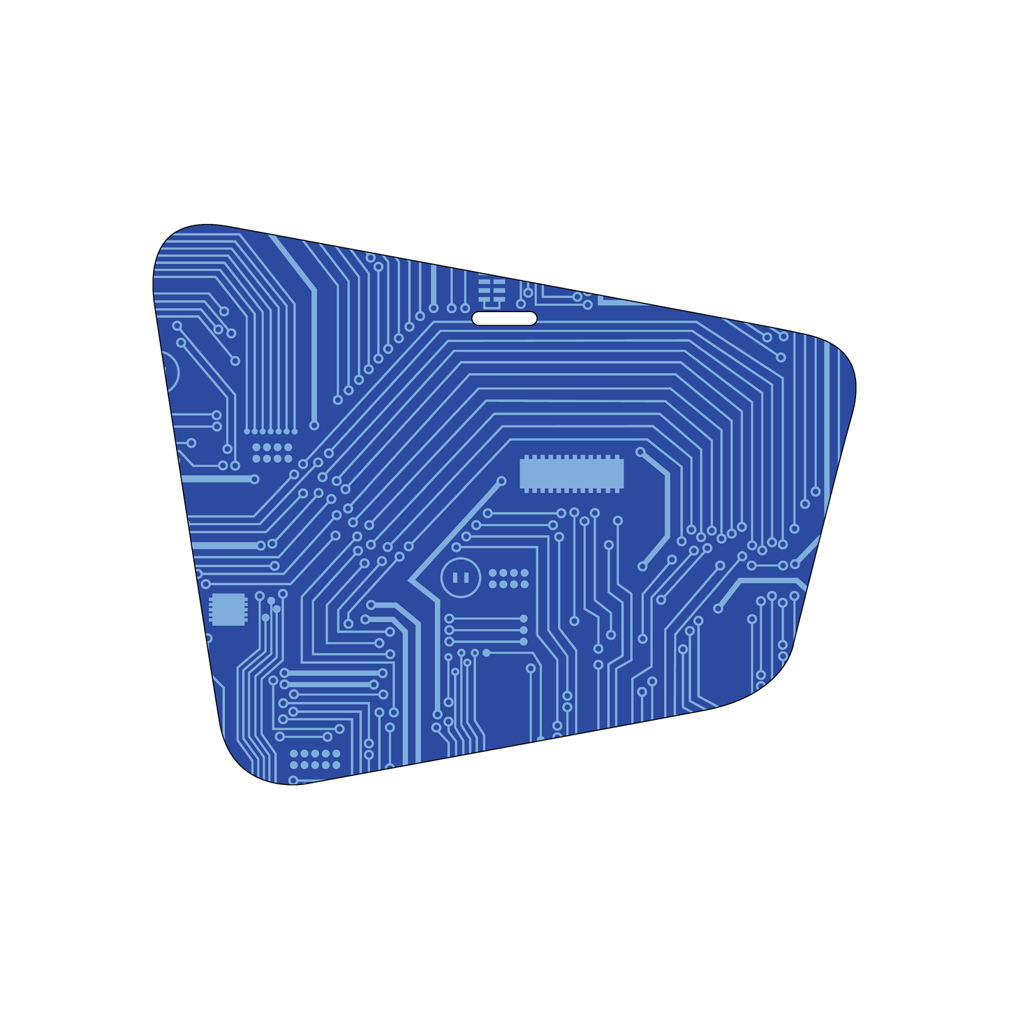 Custom Plastic 6" x 4.78" Trapezoid Shape Badges
